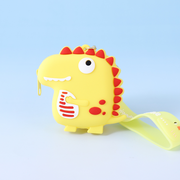 Big Eyes Dinosaur Silicone Earphones Case (Yellow)