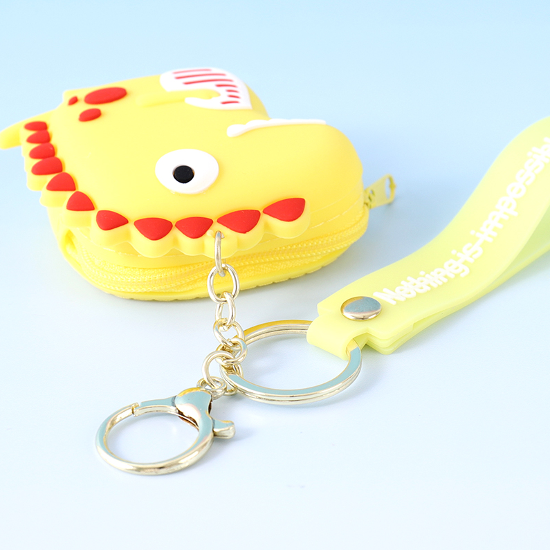 Big Eyes Dinosaur Silicone Earphones Case (Yellow)
