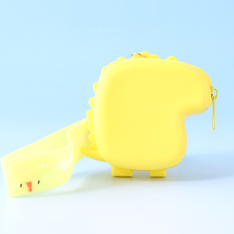 Big Eyes Dinosaur Silicone Earphones Case (Yellow)