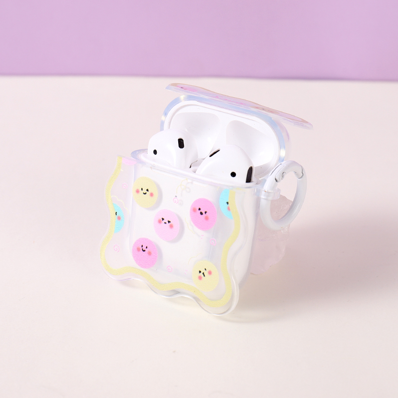 Wavy cute smiley Doodle Airpods1/2 Generation earphone Case