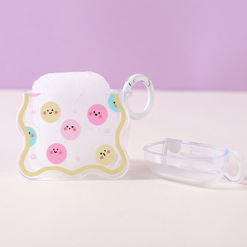 Wavy cute smiley Doodle Airpods1/2 Generation earphone Case