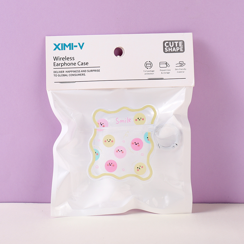 Wavy cute smiley Doodle Airpods1/2 Generation earphone Case