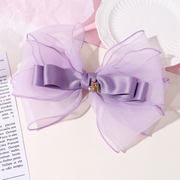 Purple fabric cross clip 2308