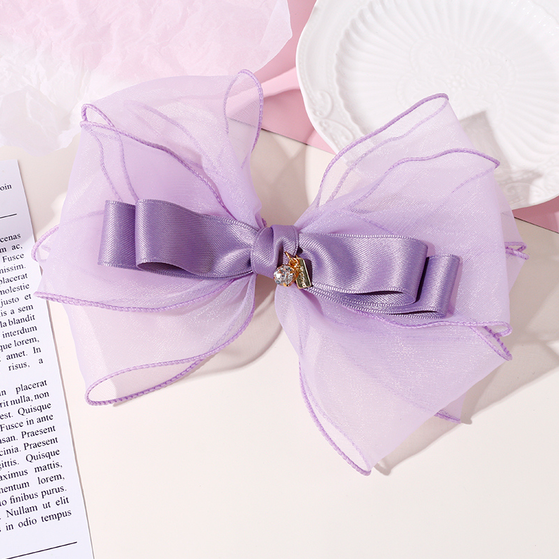 Purple fabric cross clip 2308