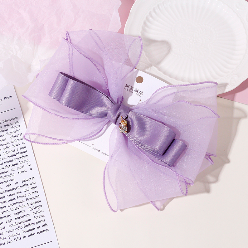 Purple fabric cross clip 2308