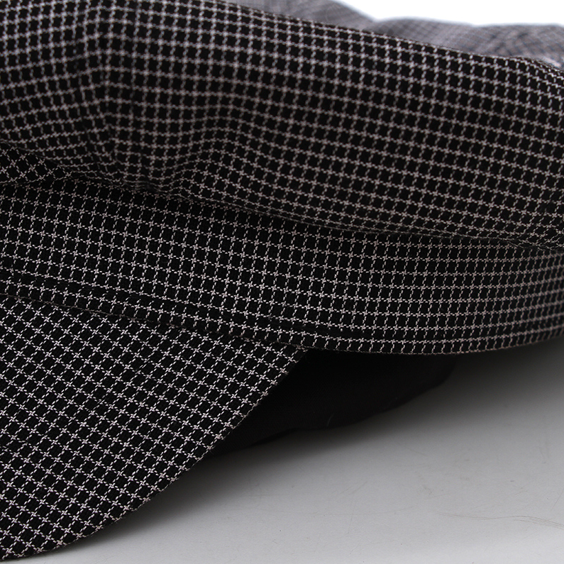 Vintage plaid beret (Black)