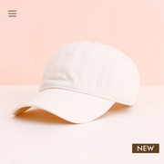 Classic Solid Color Fashion Baseball Cap (Beige)