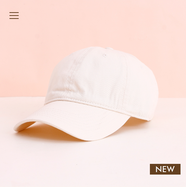 Classic Solid Color Fashion Baseball Cap (Beige)
