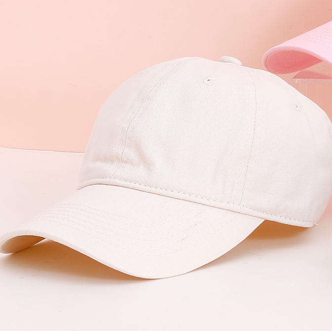 Classic Solid Color Fashion Baseball Cap (Beige)
