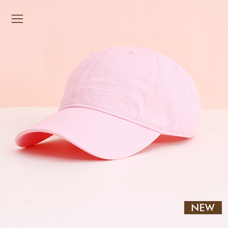 Classic Solid Color Fashion Baseball Cap (Pink)