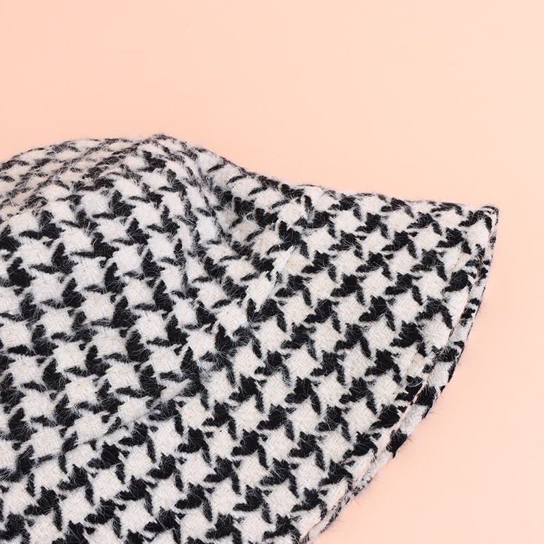 Thousand Bird Check Fisherman's Hat (Black)