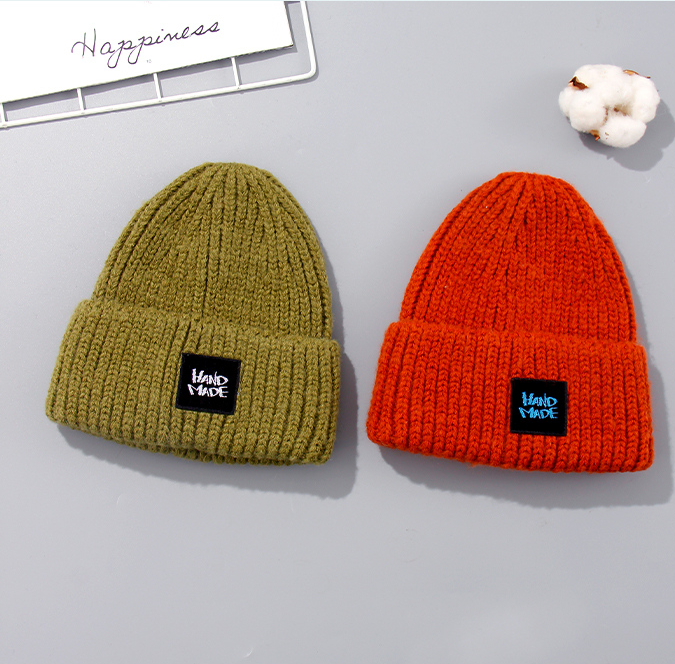 All-Match Woven Label Knitted Hat