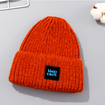 All-Match Woven Label Knitted Hat