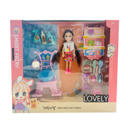 Lovely Little Girl Washing Doll Set     (5 Inches)