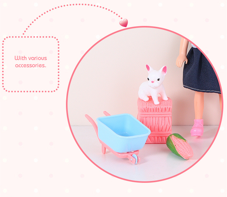 6-inch Girl Farm Toy Set