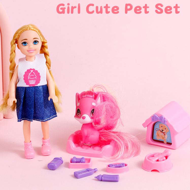 6-inch Girl Cute Pet Set