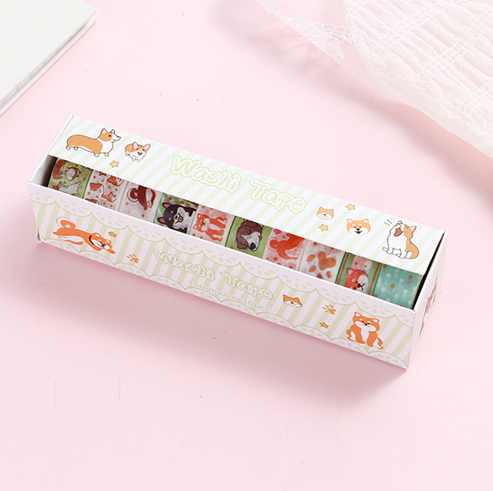 Cute Shiba Inu tape set 10 rolls