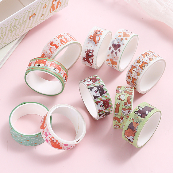 Cute Shiba Inu tape set 10 rolls