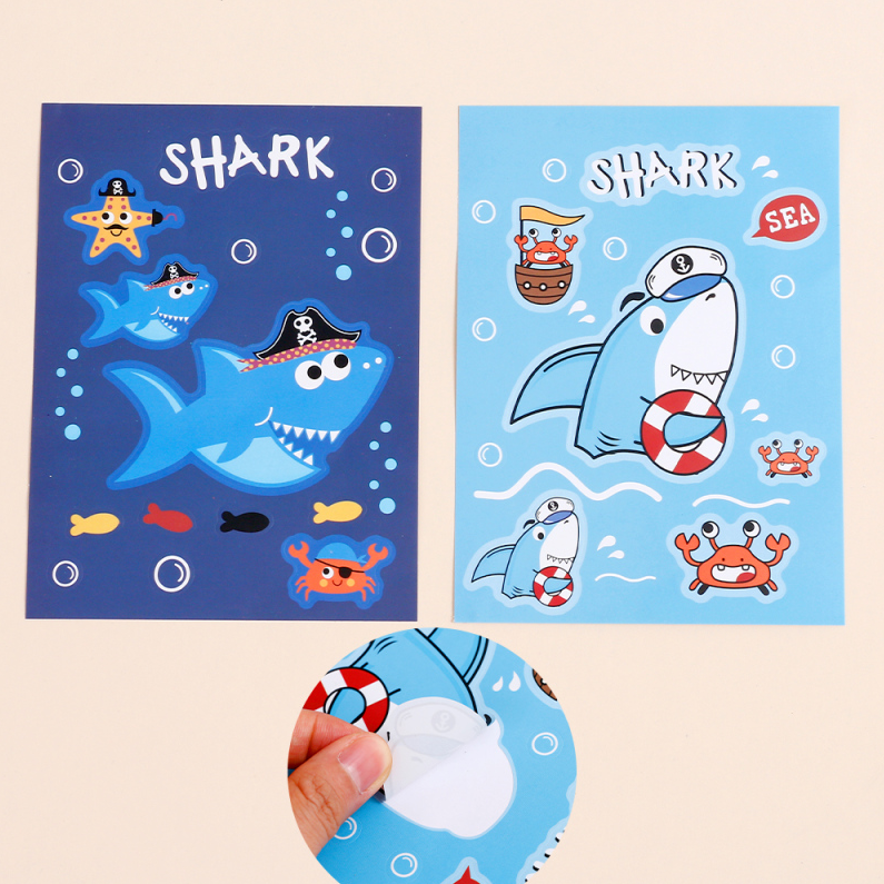 Shark sailing diary sticker