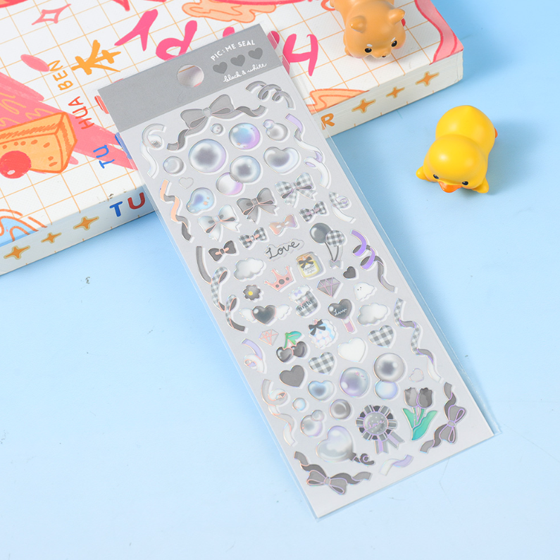 Trendy Bowknot Ribbon Laser Stickers