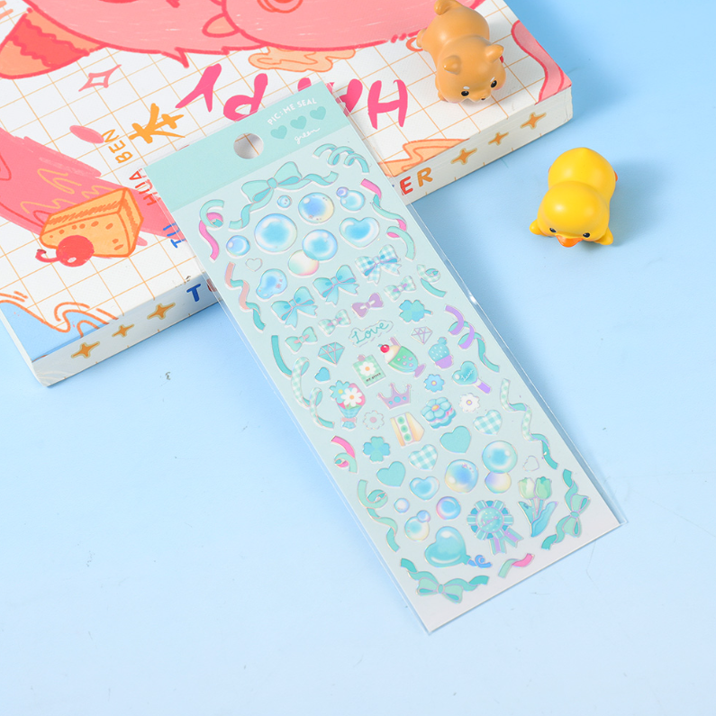 Trendy Bowknot Ribbon Laser Stickers