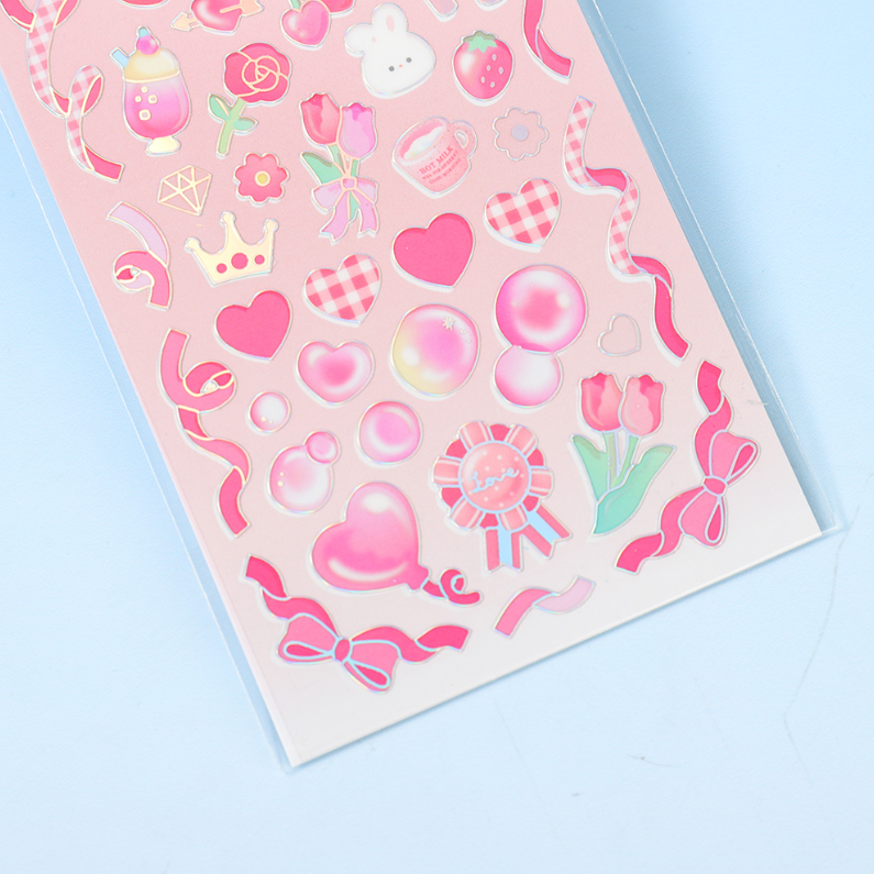 Trendy Bowknot Ribbon Laser Stickers
