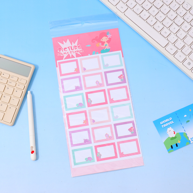 Fantasy Mermaid Label Stickers * 2 Sheets (Pink)