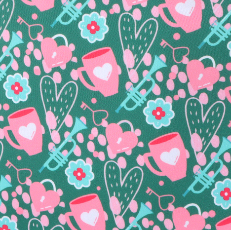 Love Mug Casual Full Print Backpack (Green)
