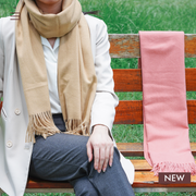 Solid Color Matching Cashmere Fringe Scarf (Mixed)