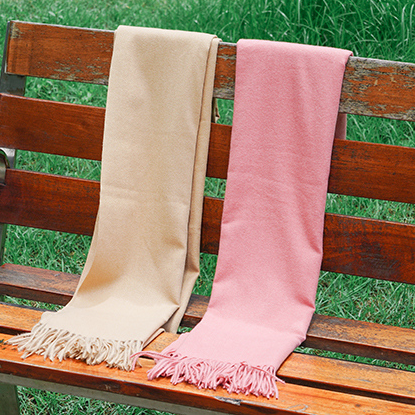 Solid Color Matching Cashmere Fringe Scarf (Mixed)
