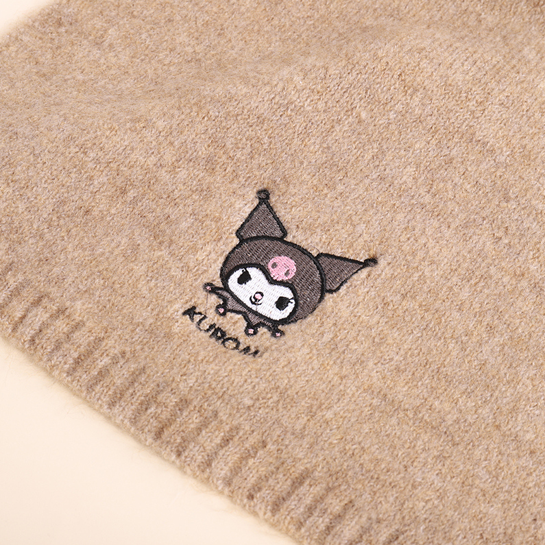 Cozy Knit Scarf with Wool - Khaki