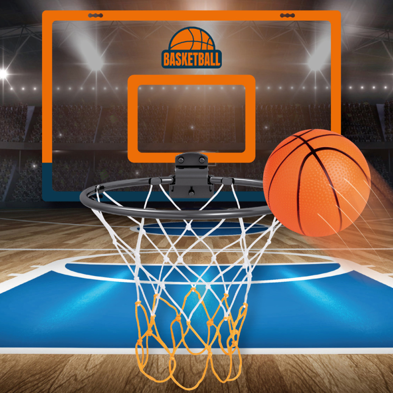 Outdoor hanging wall PET basketball board with basketball an