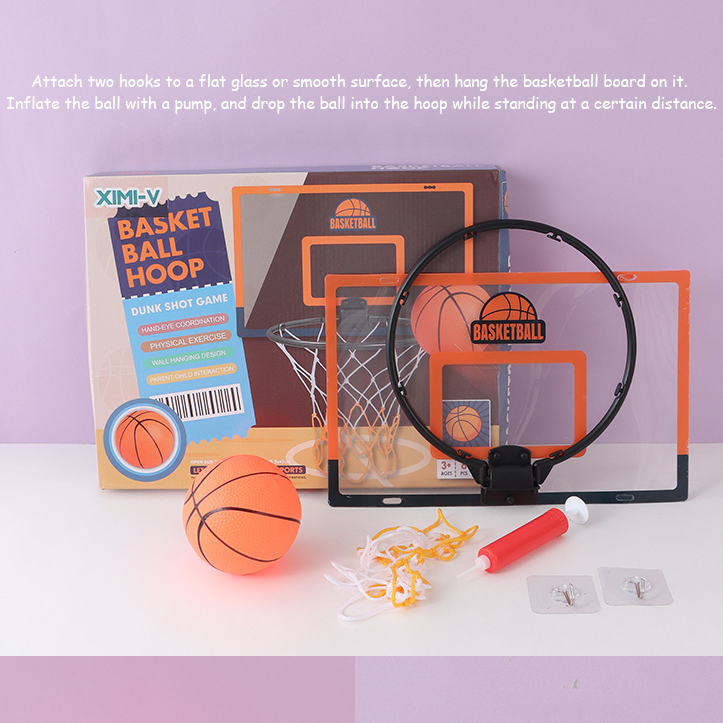 Outdoor hanging wall PET basketball board with basketball an
