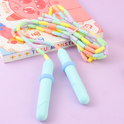 Silicone non-slip Colorful Bamboo Jump Rope (blue)