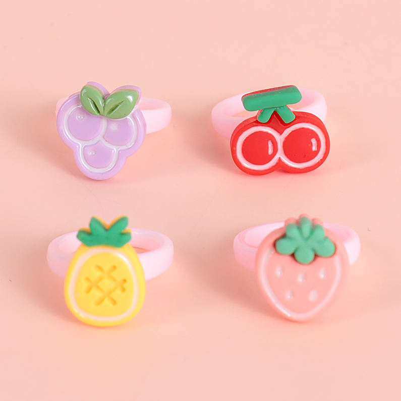 Epoxy Fruit Rings with Heart Shaped Box
