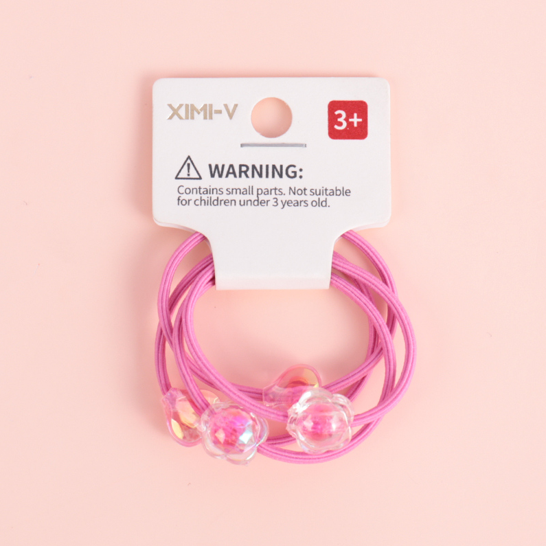 Colorful Loving Heart Hair Ties 4 PCS