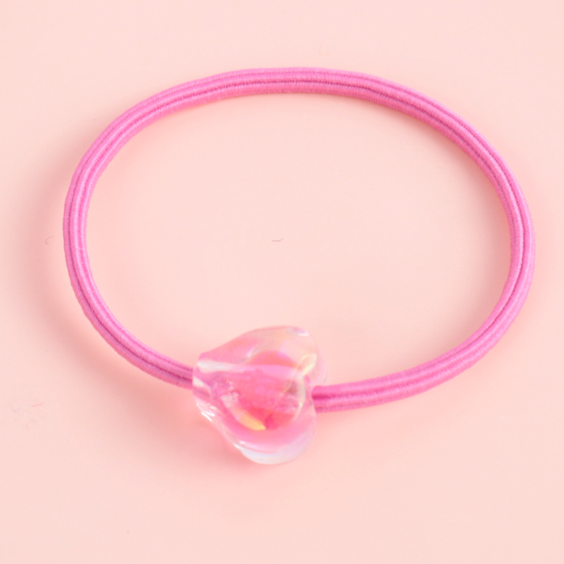 Colorful Loving Heart Hair Ties 4 PCS