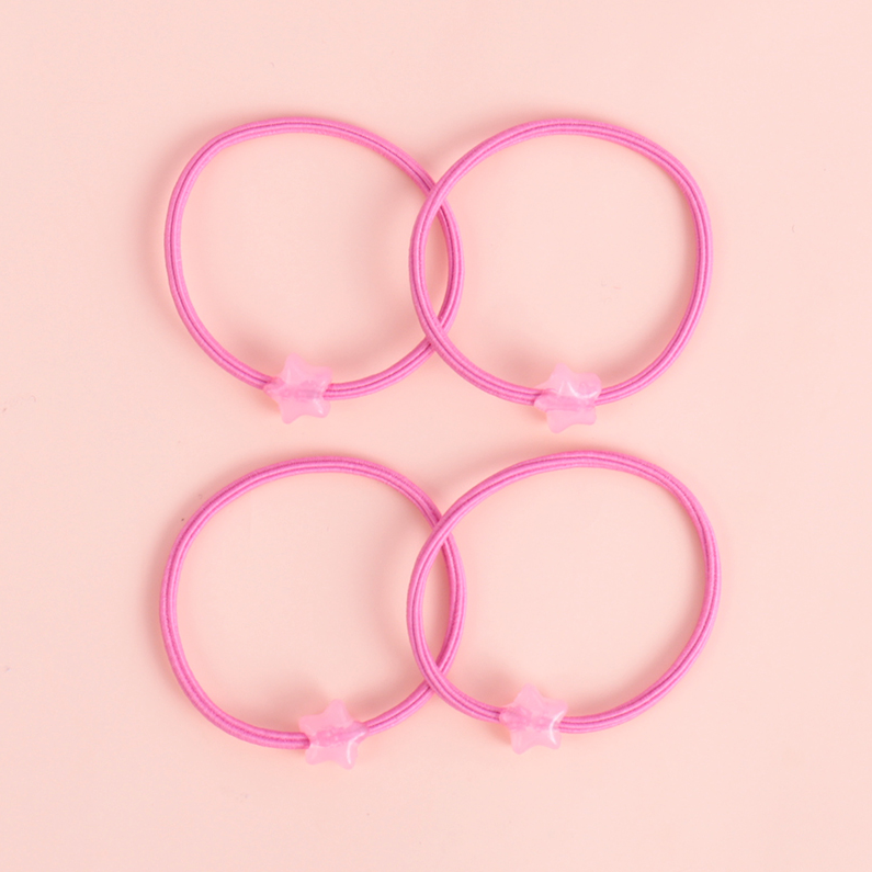 Star Beads Hair Ties 4 PCS