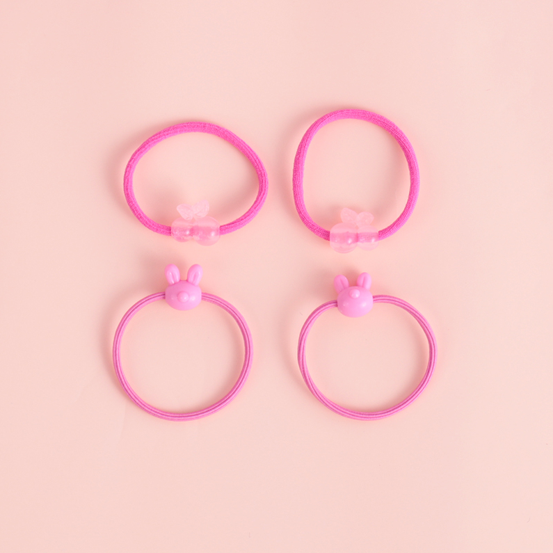 Cherry Beads Hair Ties 4 PCS