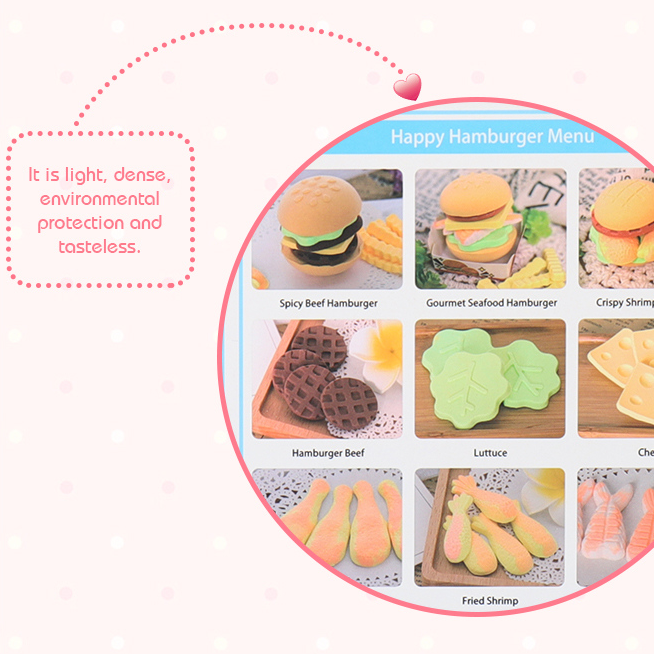 3D Modelling Clay - Hamburger and Fries Toy Set