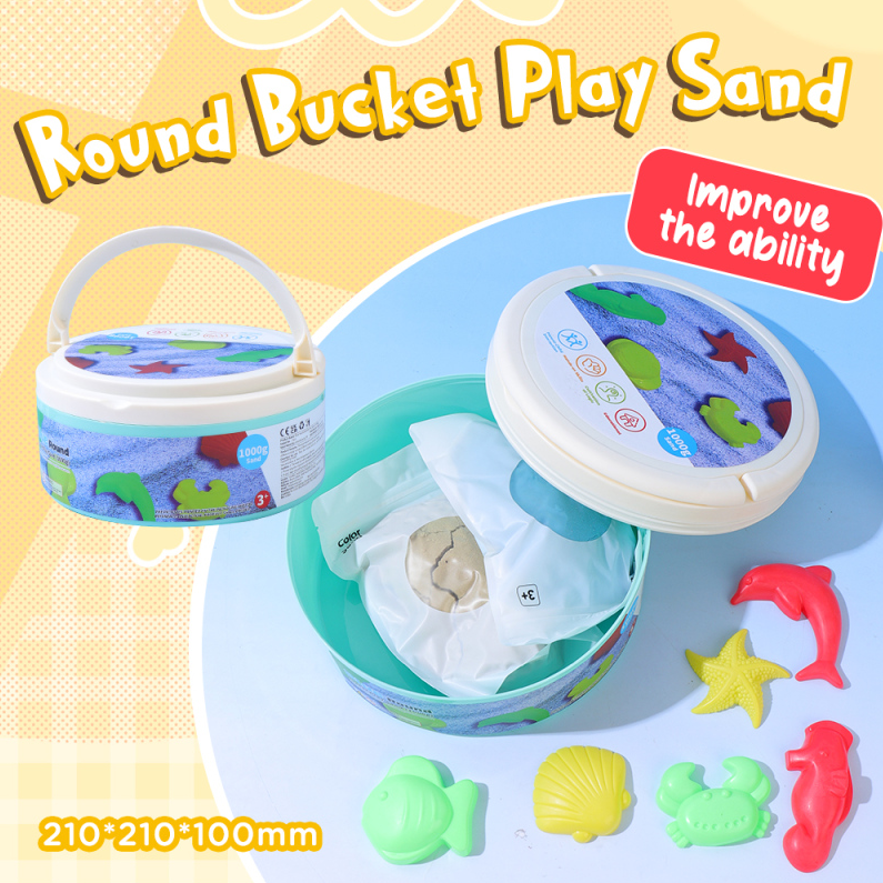 Blue Round Bucket Play Sand (1000g)