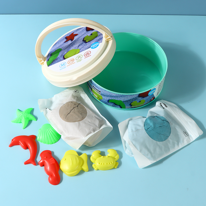 Blue Round Bucket Play Sand (1000g)