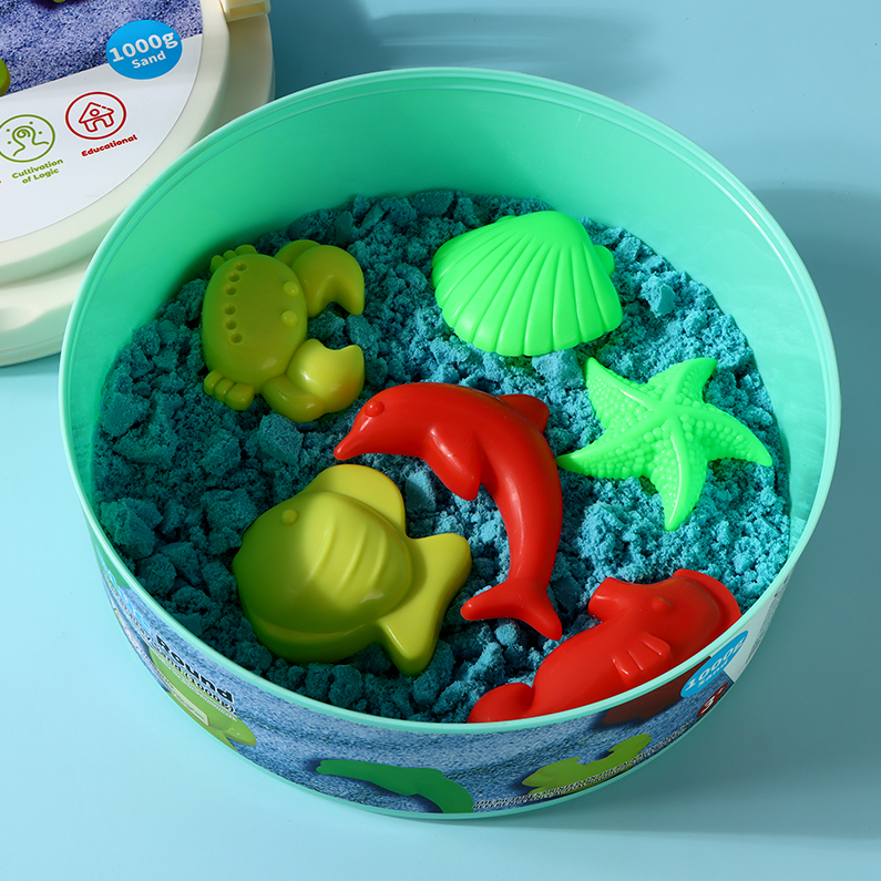 Blue Round Bucket Play Sand (1000g)