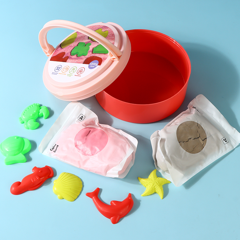 Pink Round Bucket Play Sand (1000g)