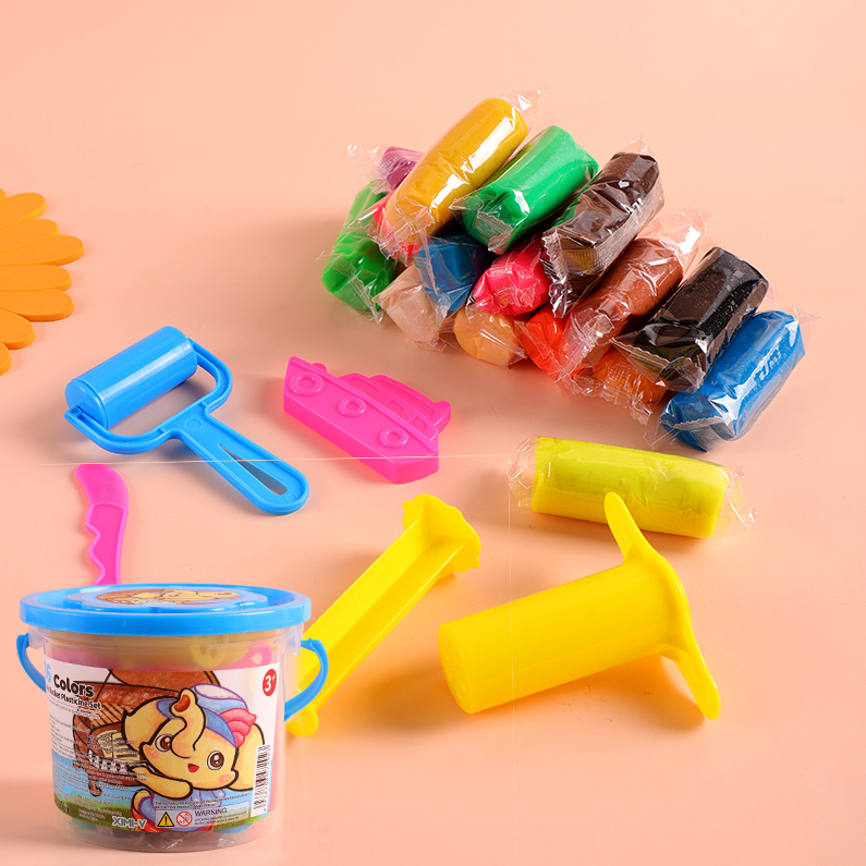16 Colors Cute Bucket Plasticine Set