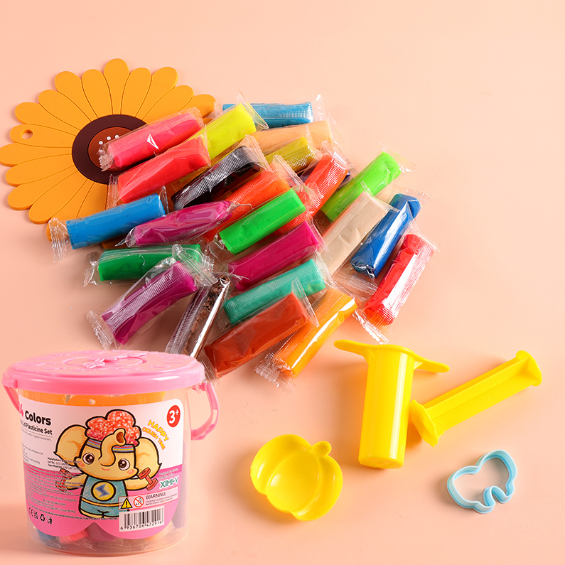 24 Colors Clock Lid Plasticine Set