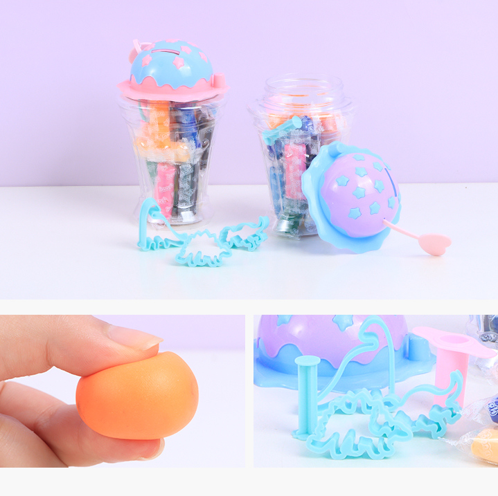 12 Colors Modeling Clay with Lovely Ice Cream Box