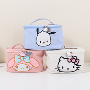 Embroidered Round Makeup Bag