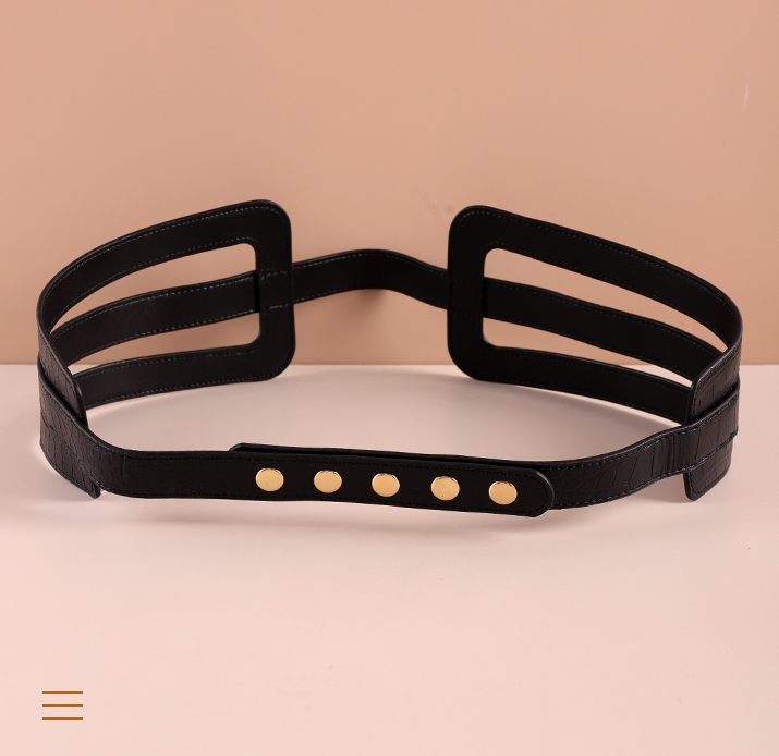 Hollowed-out waistband (Black)