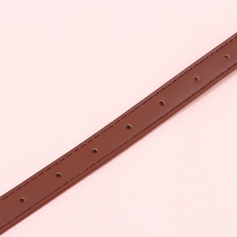 Simple solid color thin waist belt for women